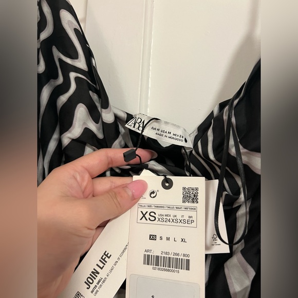 NWT Zara The Safia Dress in Abstract Zebra Print - Picture 3 of 7
